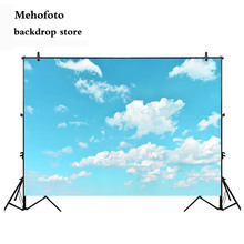  Photography Backdrop Blue Sky White Cloud Backdrops Newborn Baby Photo Background for Family Seamless Vinyl Cloth 816 2024 - buy cheap