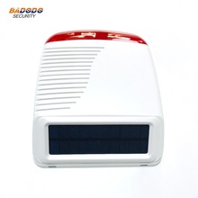 outdoor waterproof wireless solar powered strobe siren alarm light sound siren alarm for WiFi GSM home alarm system 433MHz 2024 - buy cheap