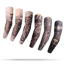 Cycling Sports Cooler Summer Fake Tattoo Gloves Arm Sleeve For Men Women UV Sun Protection Nylon Elastic Oversleeve Party Tattoo 2024 - buy cheap