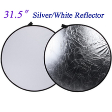 3 sets 2 in 1 Wholesale 31.5 inch 80cm silver white Dison light reflector high quality photography reflector 2024 - buy cheap