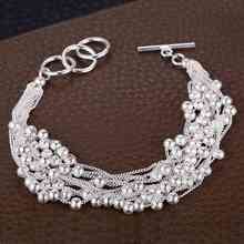 AH053 Wholesale Free Shipping Silver Plated Bracelets For Women Ladies Silver Jewelry Silver Fashion Jewelry Brightness Bracelet 2024 - buy cheap
