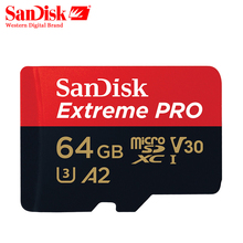 Sandisk-cartão de memória sandisk extreme pro original, micro cartão sd de até 170 mb/s, a2, v30, u3, 64gb, 128gb, com adaptador sd 2024 - compre barato