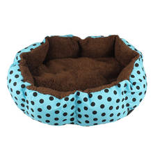 2016 Soft Fleece Pet Dog Nest Bed Puppy Cat Warm Bed House Plush Cozy Nest Mat Pad Dot 4 Colors drop shipping 2024 - buy cheap