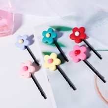 1/6 pcs Lovely Candy color hairpin resin macaron color flower hairpin ladies hair accessories girls Headwear Hair Accessories 2024 - buy cheap