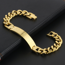 Cadena de Color dorado para hombre, pulsera de acero inoxidable con Cruz bíblica, venta al por mayor, SL017 2024 - compra barato