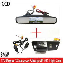 Wireless WIFI CCD camera Car Rear View Camera for BMW 1357 series X3 X5 X6 Z4 E39 E53 E46 with 4.3 Inch Rear view Mirror Monitor 2024 - buy cheap