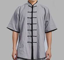 9color summer short sleeve unisex taiji kung fu uniforms tai chi suit martial arts clothing wushu suits white/black/gray/blue 2024 - buy cheap