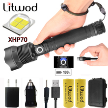 Litwod-lanterna led xlamp z201285 xhp70 & xhp50, alta potência, tática, lanterna com bateria 18650 e 26650 2024 - compre barato