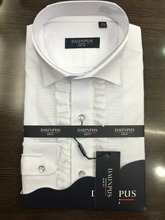 Spring Latest High Quality Formal Business Men's shirts Married Wedding Groom Dress shirt Dovetail Slim Long Sleeve Men Shirt 2024 - buy cheap