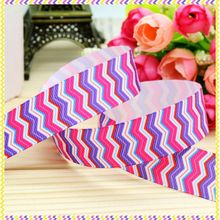 7/8'' Free shipping chevron printed grosgrain ribbon headwear hair bow diy party decoration wholesale OEM 22mm B819 2024 - buy cheap