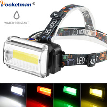 Brightest COB LED Headlight Waterproof Headlamp Work Head Flashlight Head Torch with Rechargeable 18650 Battery DC Charger USB 2024 - buy cheap