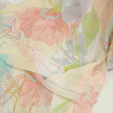 HLQON Высококачественная шифоновая ткань с цветочным принтом, мягкая и удобная одежда для женщин, летнее платье, юбка по метру 2024 - купить недорого