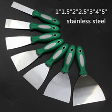 Cuchillo de masilla portátil de 1, 1,5, 2, 2,5, 3, 4 y 5 pulgadas, cuchilla raspador con mango de goma de acero inoxidable, herramienta de construcción 2024 - compra barato