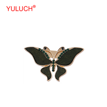 YULUCH-joyería étnica Natural para mujer, lazo de mariposa con incrustaciones de aleación de zinc y broche de cuatro hojas, accesorios de ropa 2024 - compra barato