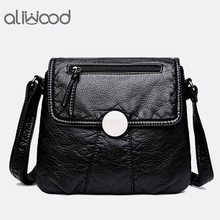 Aliwood bolsas femininas design simples de ombro, bolsas de couro crossbody para mulheres, sacola de mão 2024 - compre barato