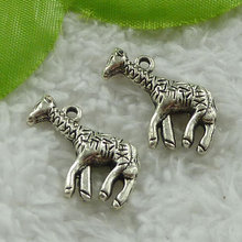 116 pieces antique silver giraffe charms 24x18mm #3850 2024 - buy cheap