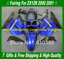 Injection mold Fairing kits for 2001 KAWASAKI Ninja ZX12R 00 01 ZX 12R 2000 2001 ZX-12R Fairings Blue black Motorcycle part HJ28 2024 - buy cheap