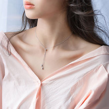 Collar de plata de ley 925 ajustable para mujer, Gargantilla pequeña de amor, joyería de calidad elegante, a la moda 2024 - compra barato