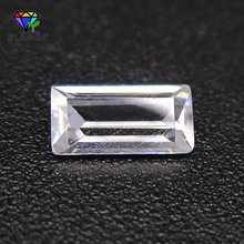 Gemas sintéticas sueltas para joyería DIY, Baguette de forma rectangular 5A, corte blanco de circonia cúbica, piedra CZ, 3x5mm ~ 7x9mm 2024 - compra barato