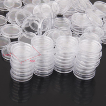 200pcs 25mm Clear Coin Capsules Containers Boxes Coin Holders Round Case 2024 - buy cheap
