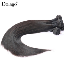 Extensiones de Cabello virgen Dolago, cabello brasileño liso de 100%, postizo, se pueden comprar 3 o 4 mechones de Color negro Natural, 3 uds. 2024 - compra barato