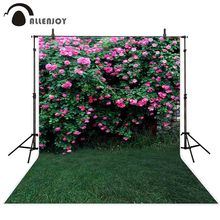 Allenjoy flowers photography backdrops Blooming flower cluster garden underbrush background for photo wedding party photocall 2024 - buy cheap