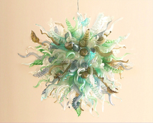 Free Shipping High Quality Murano Glass Modern Light Flower Chandelier 2024 - buy cheap