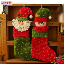 Christmas Tree Ornaments Candy Bag Festival Creative Take The Lead In Socks Christmas Decoration Socks Santa Claus Snowman 7Z 2024 - buy cheap
