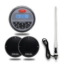Reproductor estéreo MP3 de Audio FM para coche con Bluetooth a prueba de agua para barco UTV ATV 3 pulgadas al aire libre altavoces de motocicleta + antena 2024 - compra barato