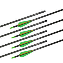 6 pieces pure carbon shaft archery hunting arrow 31 inch spine 400 outdoor sports gears 2024 - buy cheap