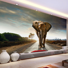 Custom Size Elephant Photographic Background 3D Photo Mural Wallpaper Living Room Bedroom Printed Wallpaper Murales De Pared 3D 2024 - buy cheap