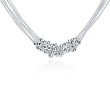 Moda jóias cor prata grânulo gargantilhas colar bonito presente de festa para a mulher boa qualidade preço de fábrica n002 2024 - compre barato