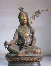 Xd 003185 12 "budismo tibetano fane bronze dourado estátua de buda massambhava bodisatva 2024 - compre barato
