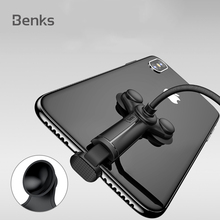 Benks 8 Pin USB Fast Charging Cable For iPhone Xs Max Xr Suction Cup Gaming Cable Data Charger adapter For iPhone 8 7 iPad iPod 2024 - buy cheap