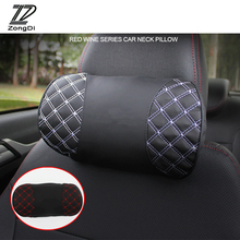 ZD Car headrest Leather Neck pillow For Audi a4 b6 a3 a6 c5 b8 VW polo passat b5 b6 Lada granta vesta Mazda 3 6 cx-5 Accessories 2024 - buy cheap