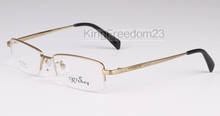 Pure Titanium Hlaf Rimless Gold Eyeglass Frame Spectacles optic Glasses Rx able 2024 - buy cheap