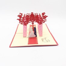 3D лазерная резка ручной работы Пригородные свадебные бумажные Пригласительные открытки + конверт на День святого Валентина креативный подарок для девушки 2024 - купить недорого