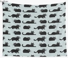 Black Cat Wall Tapestry Beach Towel Polyester Blanket Yoga Shawl Mat 2024 - buy cheap