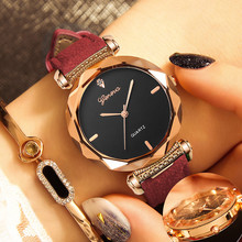 Модные женские часы с кристаллами, женские кожаные кварцевые наручные часы со стразами, женские часы Montre Femme, 2019 2024 - купить недорого
