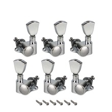 FLEOR 6pcs Sealed Guitar Tuners Machine Heads 3R 3L Tuning Pegs Keys Chrome for LP Style Guitar Parts 2024 - buy cheap