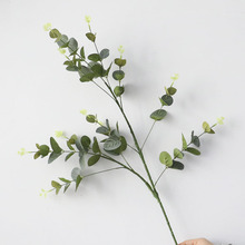 Grande planta artificial verde eucalipto folha ramo planta de casamento para festa de casamento decoração de casa 2024 - compre barato