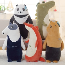 80cm forest animals plush toy soft stuffed panda dog bear crocodile fox pillow kids birthday gift home sofa decor on sale 2024 - buy cheap