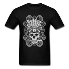 Chic Men T-shirts Borneo Dayak T Shirt Chef Skull Tshirt Printed Clothes Vintage 100% Cotton O Neck Tops Tees Custom Black 2024 - buy cheap