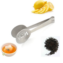 Reusable Stainless Steel Tea Bag Tongs Teabag Squeezer Strainer Holder Grip Metal Spoon Mini Sugar Clip Tea Leaf Strainer LX0408 2024 - buy cheap