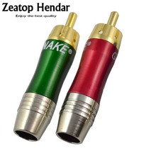 Enchufe macho RCA de 10 piezas, adaptador de Audio y vídeo, Color rojo, verde, azul, chapado en oro 2024 - compra barato