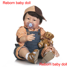 DollMai boy bebes reborn 22 дюйма 55 см, мягкие силиконовые куклы reborn, детские игрушки, подарок на день рождения, настоящая кукла BJD reborn 2024 - купить недорого
