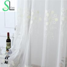 Slow Soul Coffee White Green Pastoral Curtain Linen Yarn Curtains For Living Room Cortinas Tulle Kitchen 3d Bedroom Cotton Sheer 2024 - buy cheap