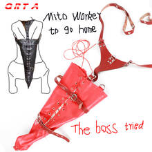 QRTA PVC Leather Long Tie Bound Hand Strap,Bondage Restraint,Fetish Hand Cuff Glove,Sex Products For Couples Sex Erotic Toys 2024 - buy cheap