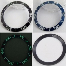 38mm black blue ceramic bezel insert green luminous white make for parnis watch made by parnis factory 2024 - buy cheap