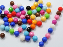 200 Смешанные цветные акриловые граненые круглые бусины Bubblegum 8 мм (0,32 дюйма) 2024 - купить недорого